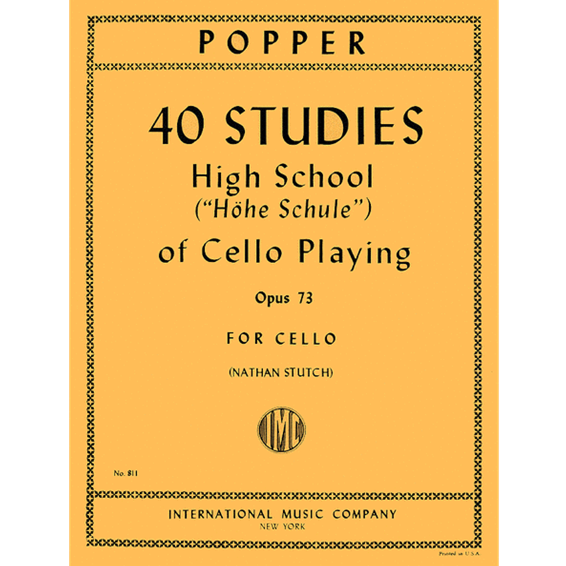 The Popper High School Study Book For Cello, Volume Two - C. HARVEY  PUBLICATIONS