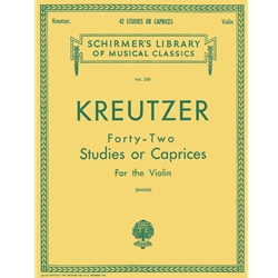 Kreutzer - 42 Studies for Violin (Schirmer) Violin